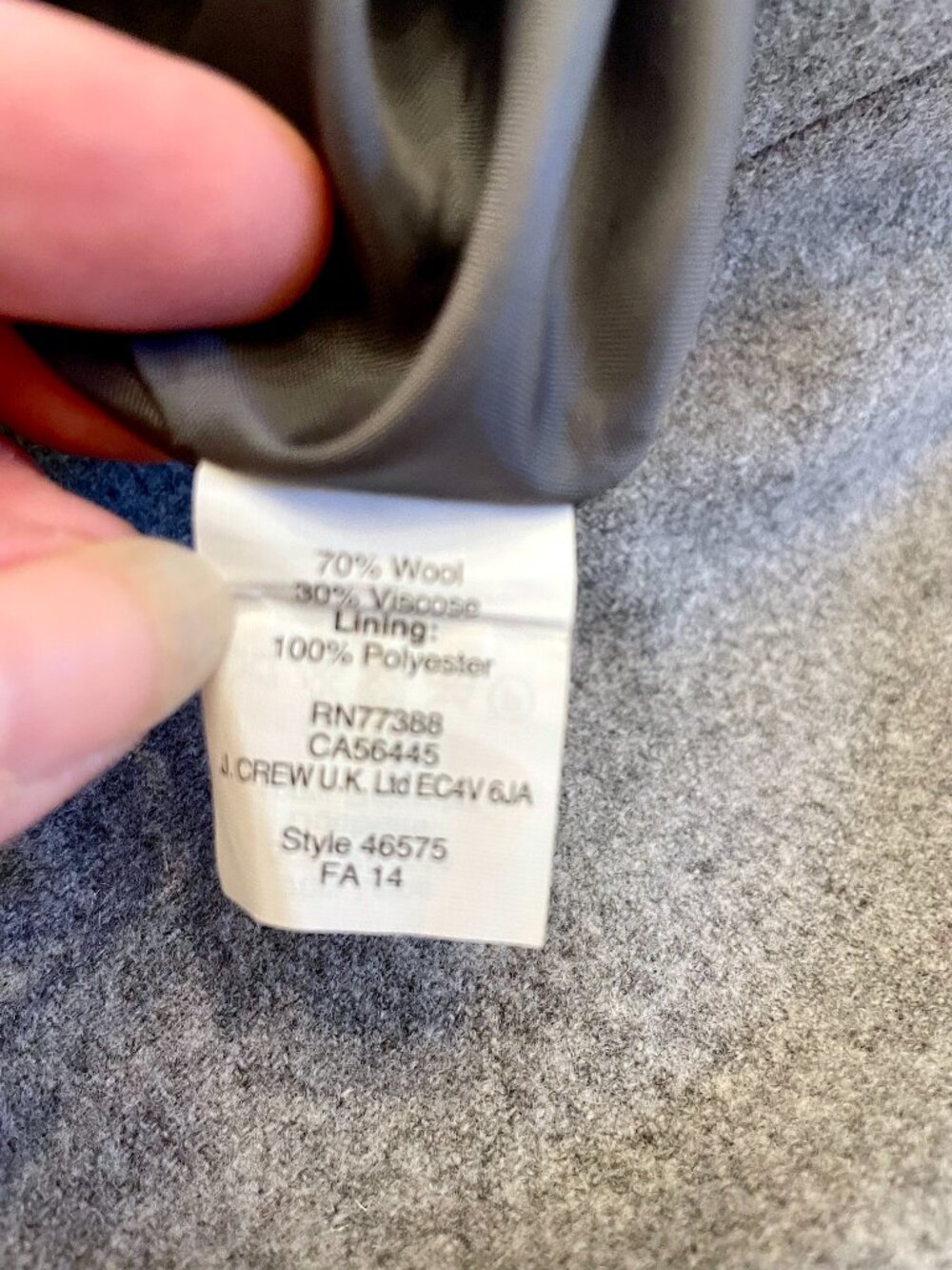 J.Crew Gray Wool Pencil Skirt w/ Rear Slit, Sz 6, Classic Office Siren - Picture 7 of 14
